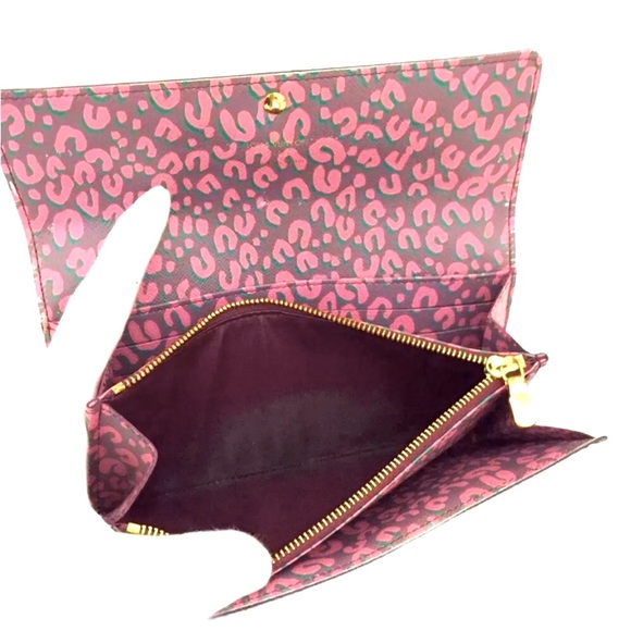 💯 Louis Vuitton Stephen Sprouse Leopard Portefeuille Sarah Monogram Wallet- inc - Picture 8 of 12